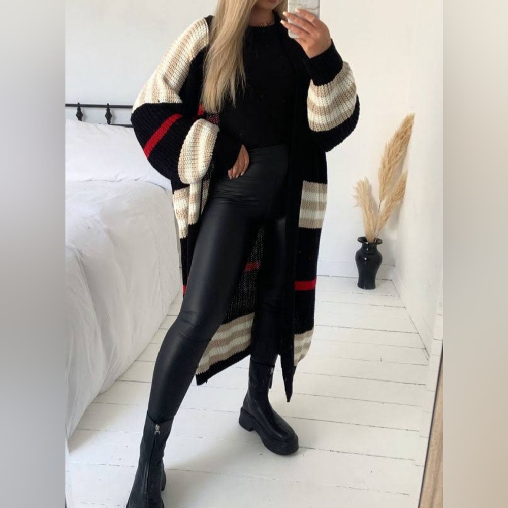 Oversized knit cardigan